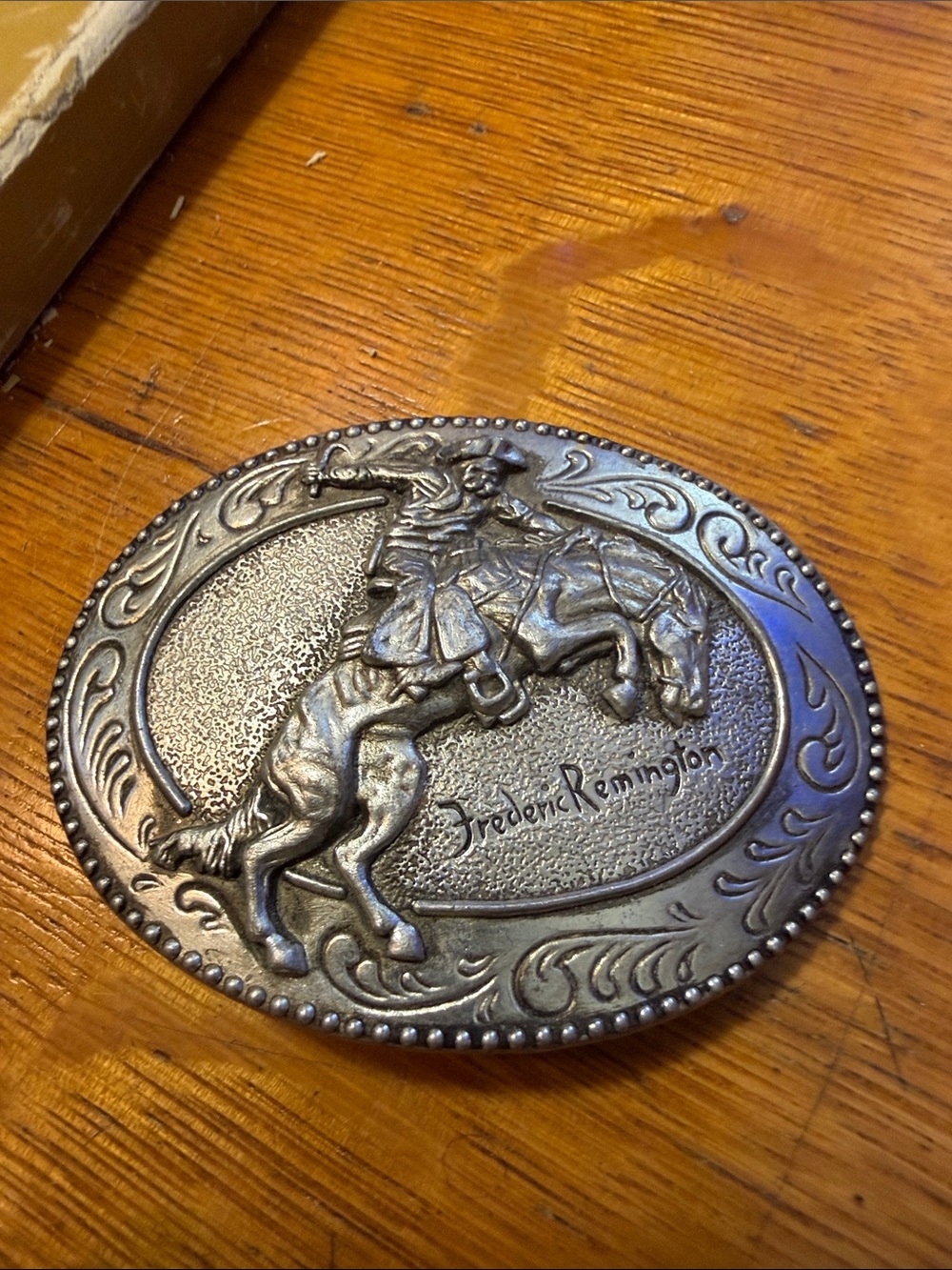 Frederick Remington Art Museum Bronco Buster Western Rodeo Rider Belt Buckle